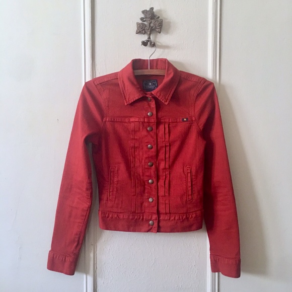 Lucky Brand Burnt Orange Jean / Denim Jacket - xs - Picture 2 of 11